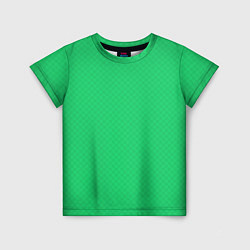 Футболка детская Яркий зелёный текстурированный в мелкий квадрат, цвет: 3D-принт