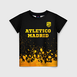Футболка детская Atletico Madrid - gold gradient посередине, цвет: 3D-принт