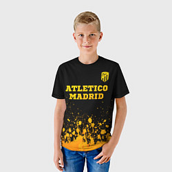 Футболка детская Atletico Madrid - gold gradient посередине, цвет: 3D-принт — фото 2