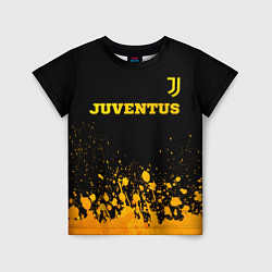 Футболка детская Juventus - gold gradient посередине, цвет: 3D-принт