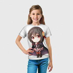 Футболка детская Konosuba Юн-юн чибик, цвет: 3D-принт — фото 2
