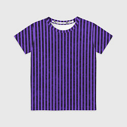 Футболка детская Полосатый яркий фиолетовый, цвет: 3D-принт
