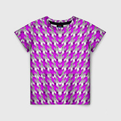 Футболка детская Розово-белый паттерн, цвет: 3D-принт