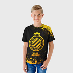 Футболка детская Club Brugge - gold gradient, цвет: 3D-принт — фото 2