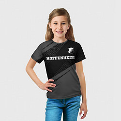 Футболка детская Hoffenheim sport на темном фоне посередине, цвет: 3D-принт — фото 2