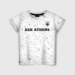 Футболка детская AEK Athens sport на светлом фоне посередине, цвет: 3D-принт