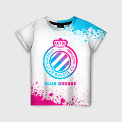 Футболка детская Club Brugge neon gradient style, цвет: 3D-принт