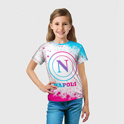Футболка детская Napoli neon gradient style, цвет: 3D-принт — фото 2