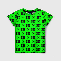 Футболка детская BBT logo green steel, цвет: 3D-принт