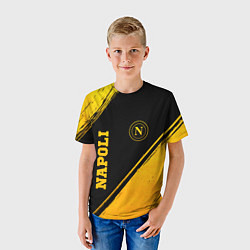 Футболка детская Napoli - gold gradient вертикально, цвет: 3D-принт — фото 2