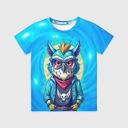 Футболка детская Сова в одежде на стиле, цвет: 3D-принт