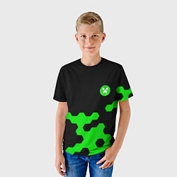 Футболка детская Minecraft game creeper, цвет: 3D-принт — фото 2