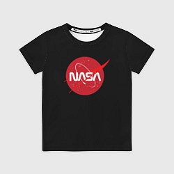 Футболка детская Nasa logo red, цвет: 3D-принт
