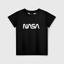 Футболка детская Nasa white logo, цвет: 3D-принт