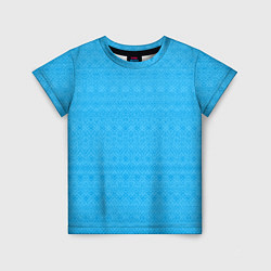 Детская футболка Однотонный голубой полосатый узор