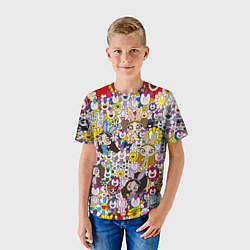 Футболка детская Right now NewJeans and Takashi Murakami, цвет: 3D-принт — фото 2