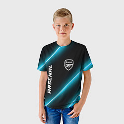 Футболка детская Arsenal неоновые лампы, цвет: 3D-принт — фото 2