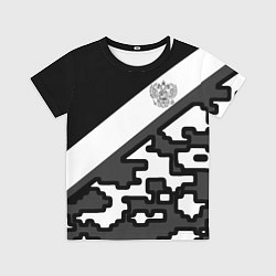 Футболка детская Россия камуфляж текстура, цвет: 3D-принт