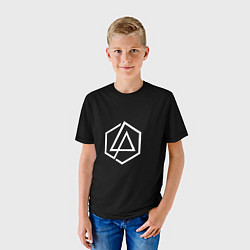Футболка детская Linkin park logo white, цвет: 3D-принт — фото 2