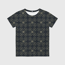 Футболка детская Орнамент из компаса вегвизир и узла оберега, цвет: 3D-принт