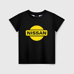 Футболка детская Nissan yellow logo, цвет: 3D-принт