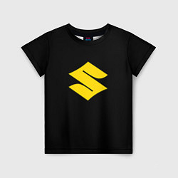 Футболка детская Suzuki logo yellow, цвет: 3D-принт
