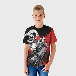 Футболка детская Самурай змей, цвет: 3D-принт — фото 2