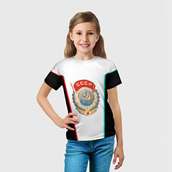 Футболка детская Герб РФ текстура, цвет: 3D-принт — фото 2