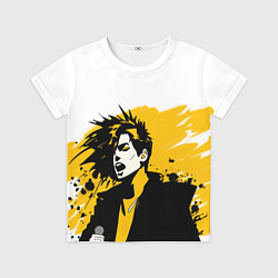 Футболка детская Абстрактный рок певец, цвет: 3D-принт