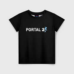 Футболка детская Portal 2 logo, цвет: 3D-принт