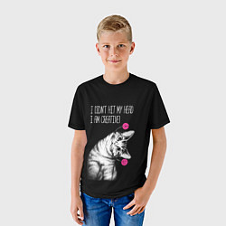 Футболка детская Я не ударился головой - я креативный, цвет: 3D-принт — фото 2