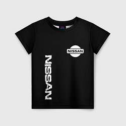 Футболка детская Nissan logo white auto, цвет: 3D-принт