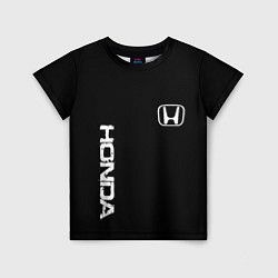 Футболка детская Honda white logo auto, цвет: 3D-принт