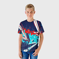 Футболка детская Яркий абстрактный узор для спорта, цвет: 3D-принт — фото 2