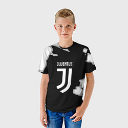 Футболка детская Juventus fc краски, цвет: 3D-принт — фото 2