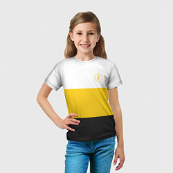Футболка детская За веру царя и святую триединую Русь Крест желтый, цвет: 3D-принт — фото 2