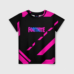 Футболка детская Fortnite geometry pink, цвет: 3D-принт