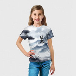 Футболка детская Японский пейзаж - нейросеть, цвет: 3D-принт — фото 2