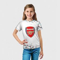 Футболка детская Arsenal fc текстура, цвет: 3D-принт — фото 2