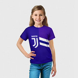 Футболка детская Juventus sport geometry line, цвет: 3D-принт — фото 2