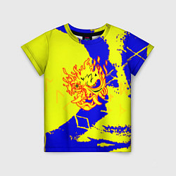 Футболка детская Samurai logo yellow fire, цвет: 3D-принт