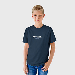 Футболка детская Haval one love тёмно-синий, цвет: 3D-принт — фото 2