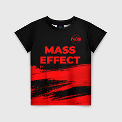 Футболка детская Mass Effect - red gradient посередине, цвет: 3D-принт