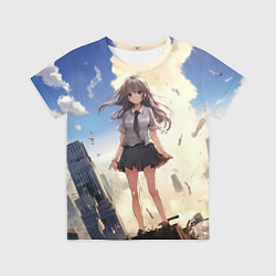 Футболка детская Девушка аниме, цвет: 3D-принт
