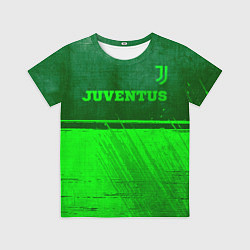 Футболка детская Juventus - green gradient посередине, цвет: 3D-принт