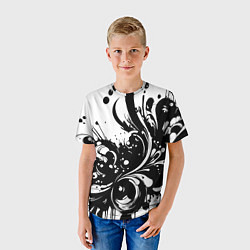 Футболка детская Модная растительная абстракция - нейроарт, цвет: 3D-принт — фото 2