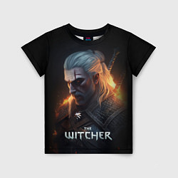 Футболка детская The Witcher and fire, цвет: 3D-принт