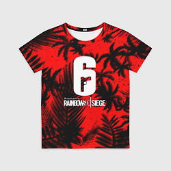 Футболка детская Rainbow six тропик паттерн, цвет: 3D-принт