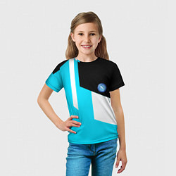 Футболка детская Napoli geometry fc, цвет: 3D-принт — фото 2