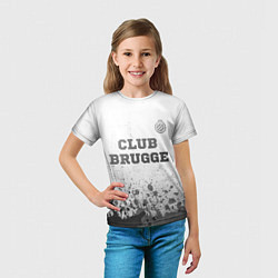 Футболка детская Club Brugge - white gradient посередине, цвет: 3D-принт — фото 2